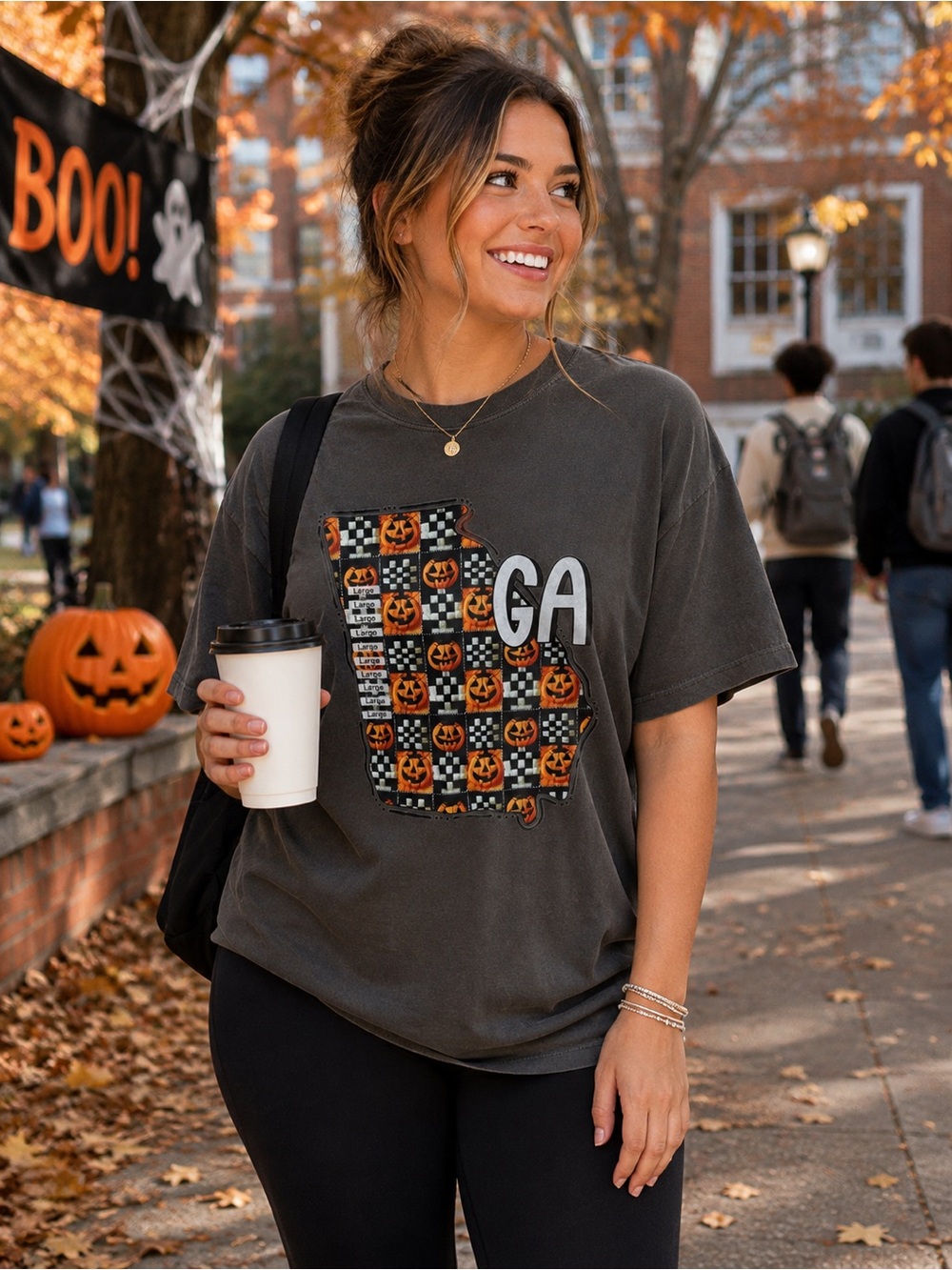 Georgia Halloween Graphic Tee - Charcoal -